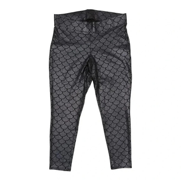 Torrid Full Length Signature Waist Foil Legging Mermaid Foil Stretchy Comfort - Picture 5 of 9